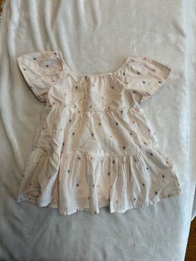 Baby GAP 2T shiny embroidered tiered dress toddler girl